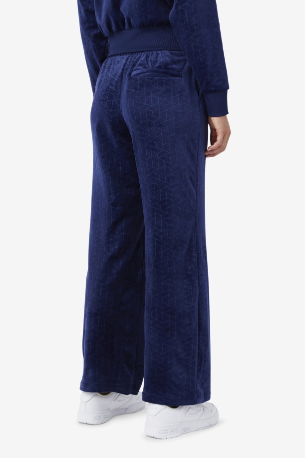 Devika Velour Track Pant Fila Navy