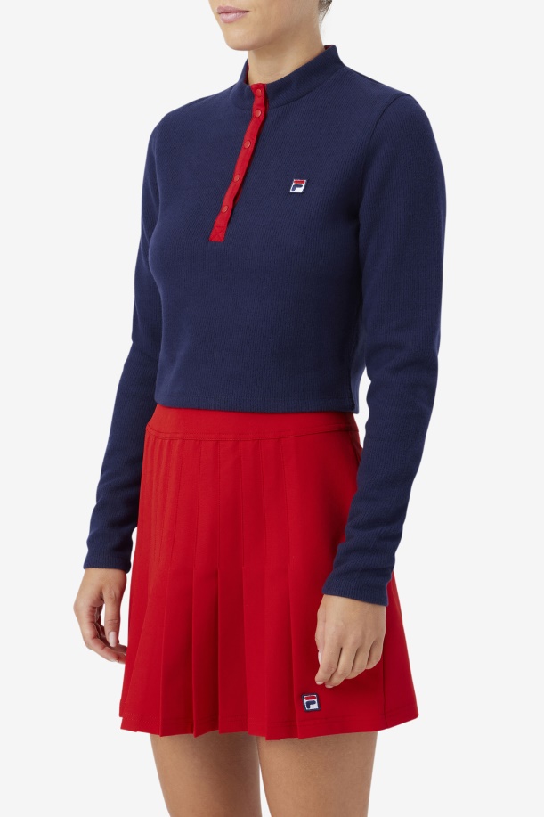 ναυτικό Fila Josie μισό φερμουάρ