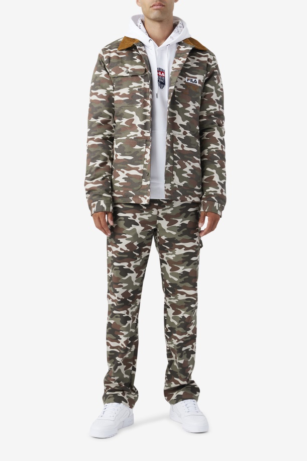 Σακάκι 2 Pac Fila Camo Print/καφέ μπρονζέ
