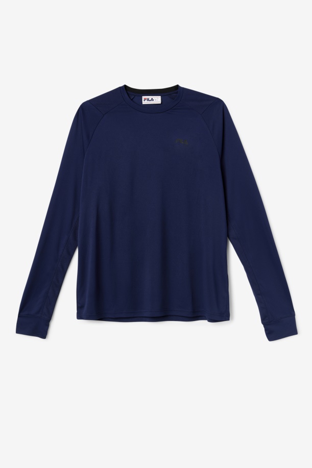 Peacoat/μαύρο Jazam μακρυμάνικο Crew Fila