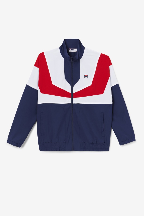 Fila Navy/λευκό/κόκκινο σακάκι πίστας Amar