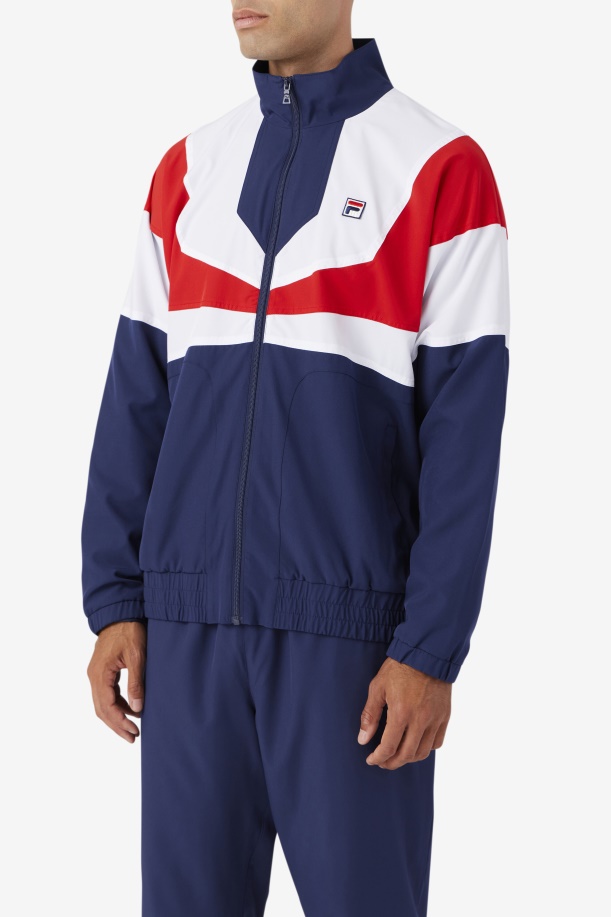 Fila Navy/λευκό/κόκκινο σακάκι πίστας Amar