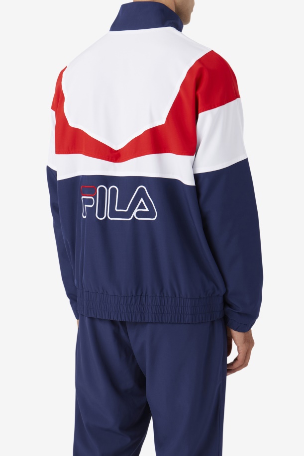 Fila Navy/λευκό/κόκκινο σακάκι πίστας Amar
