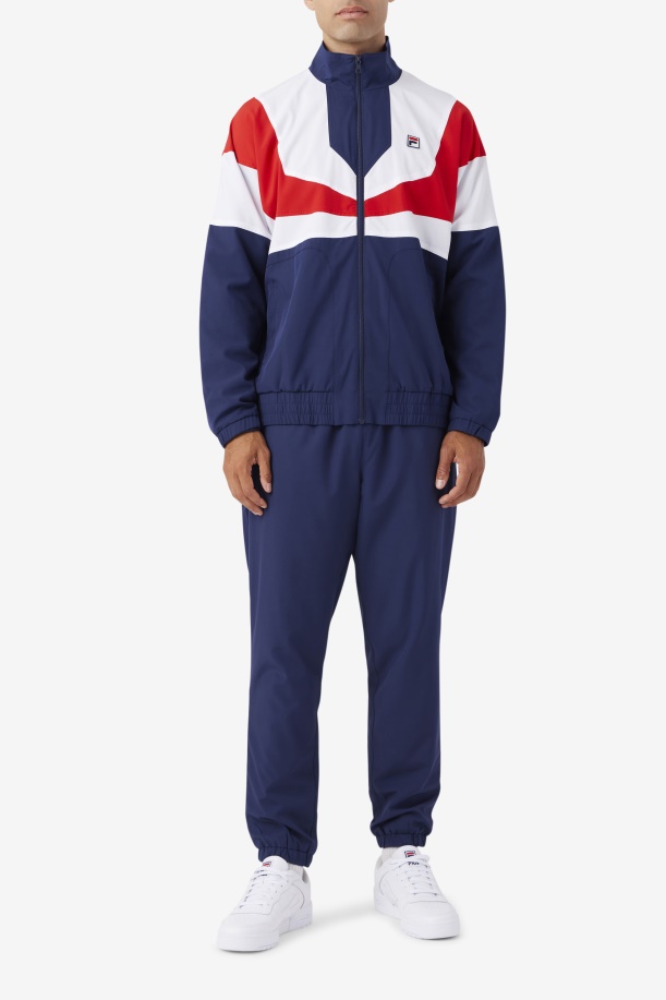 Fila Navy/λευκό/κόκκινο σακάκι πίστας Amar
