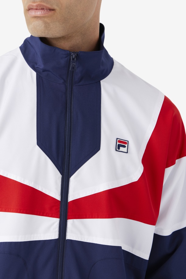 Fila Navy/λευκό/κόκκινο σακάκι πίστας Amar