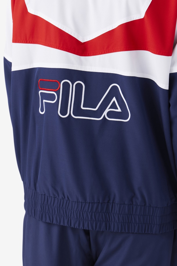 Fila Navy/λευκό/κόκκινο σακάκι πίστας Amar