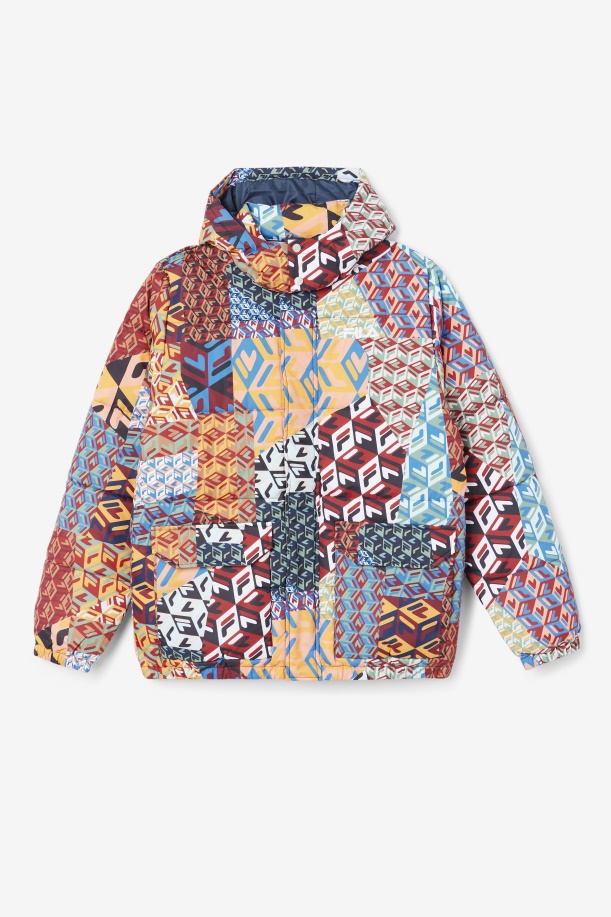 Vostok Outdoor Puffer Jacket Fila Ocean/κίτρινο/λευκό