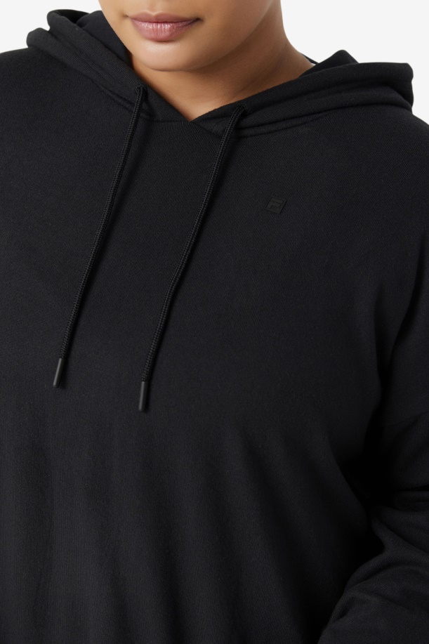 Fi-lux Cropped μαύρο Hoodie Fila