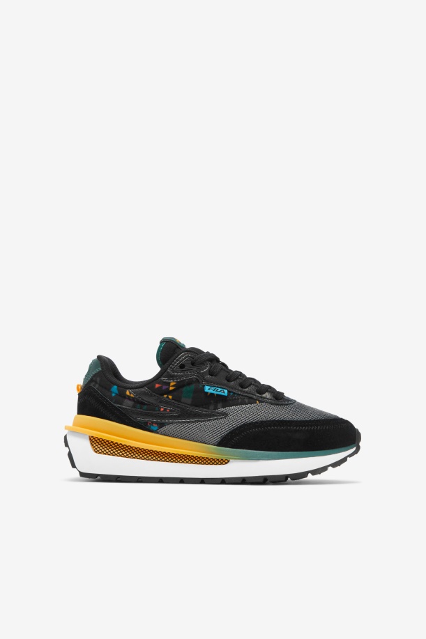 μεγάλα παιδικά Renno Fila Black/jun Bug/σαφράν