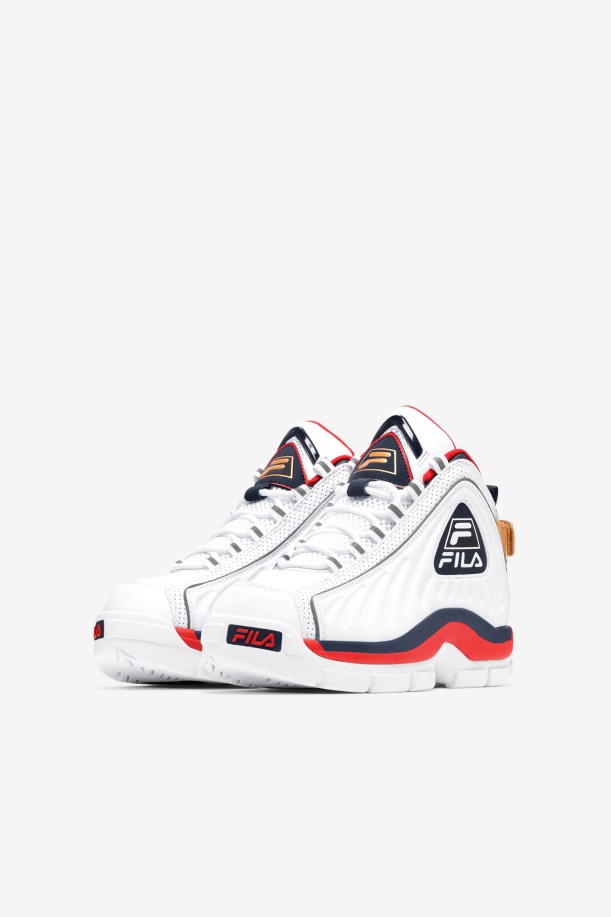 Fila Big Kids\' Grant Hill 2 παιχνίδι διάλειμμα λευκό/μπλε/κόκκινο