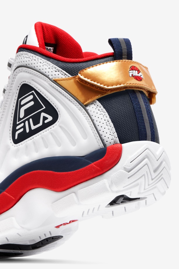 Fila Big Kids\' Grant Hill 2 παιχνίδι διάλειμμα λευκό/μπλε/κόκκινο