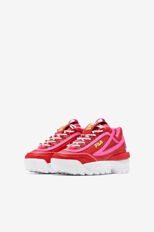 κόκκινο/ροζ/κίτρινο Fila Big Kids\' Disruptor 2 Exp