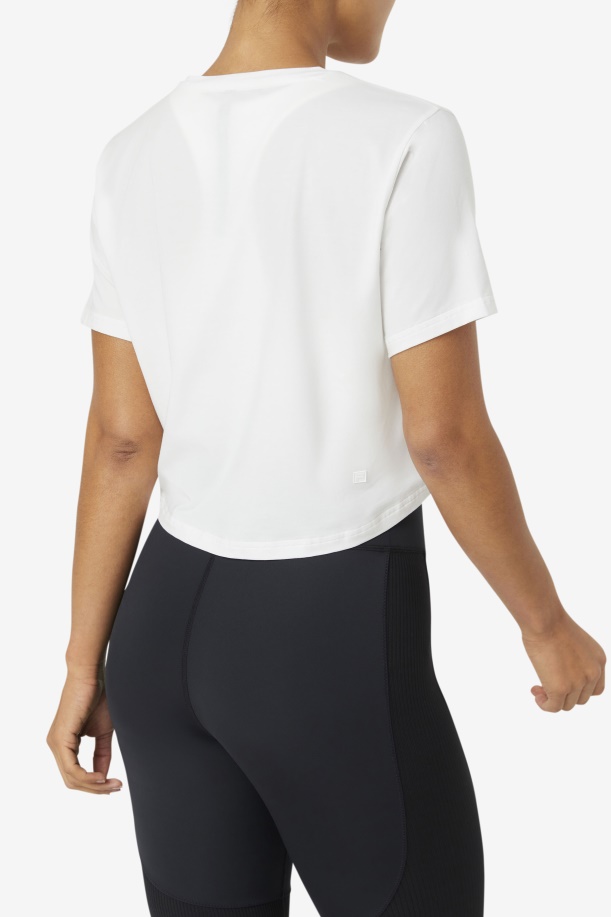 Λευκό Fila Fi-lux High-low Crop Top