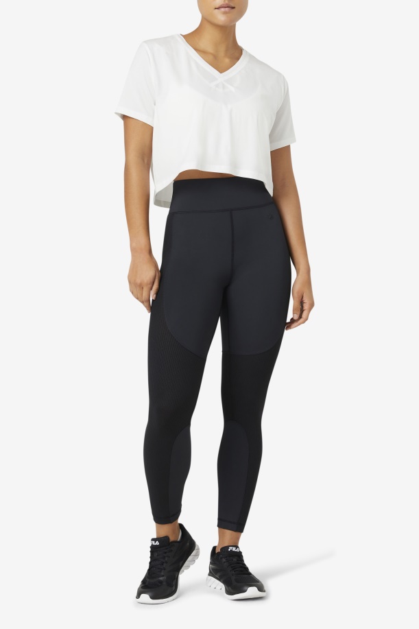 Λευκό Fila Fi-lux High-low Crop Top