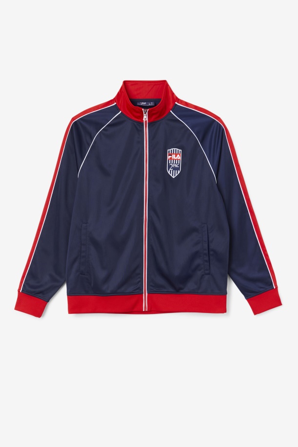 2pac σακάκι πίστας Navy/κόκκινο/λευκό Fila