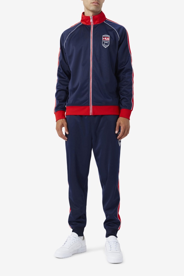 2pac σακάκι πίστας Navy/κόκκινο/λευκό Fila