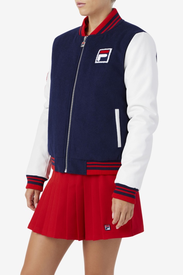 σακάκι Dixon Varsity Navy/λευκό/κόκκινο Fila