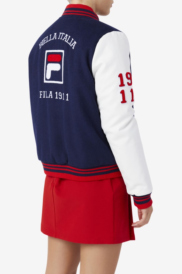 σακάκι Dixon Varsity Navy/λευκό/κόκκινο Fila