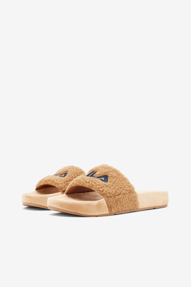 Fila Beige/navy/κόκκινο γυναικείο Fuzzy Drifter
