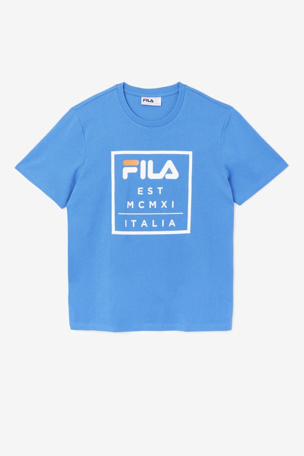 έντονο μπλε μπλουζάκι κράτησης Fila