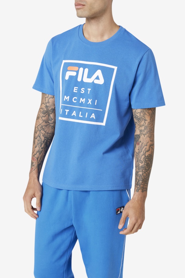 έντονο μπλε μπλουζάκι κράτησης Fila