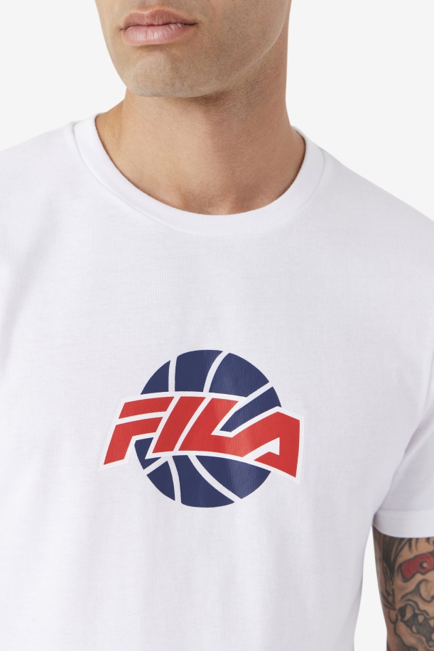 λευκό/ναυτικό/κόκκινο Nomi Tee Fila