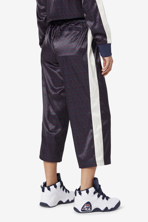 Aviana Cropped σατέν παντελόνι Fila Peacoat/tofu