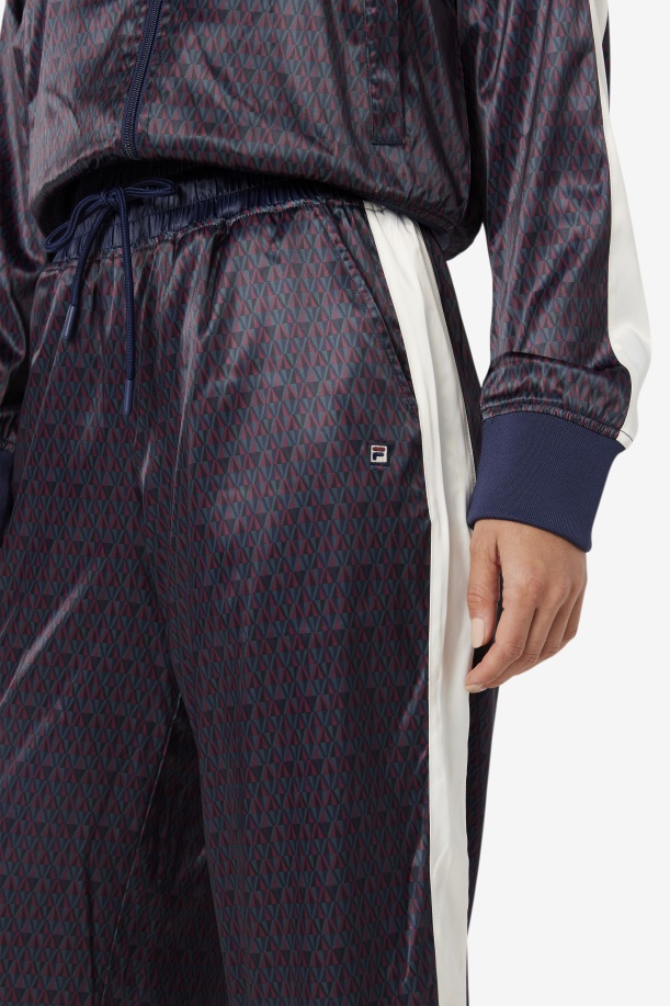 Aviana Cropped σατέν παντελόνι Fila Peacoat/tofu