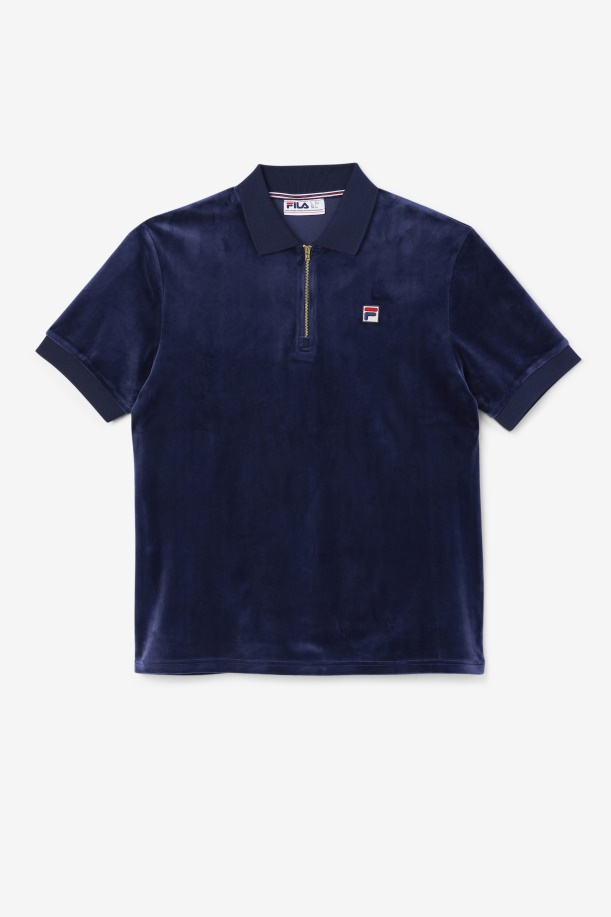 Fila Fil A Navy Devon Velor Polo