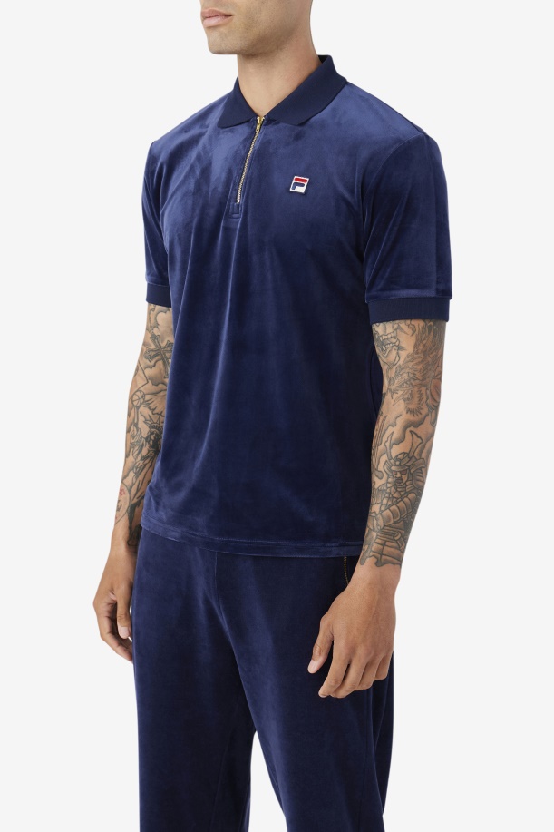 Fila Fil A Navy Devon Velor Polo
