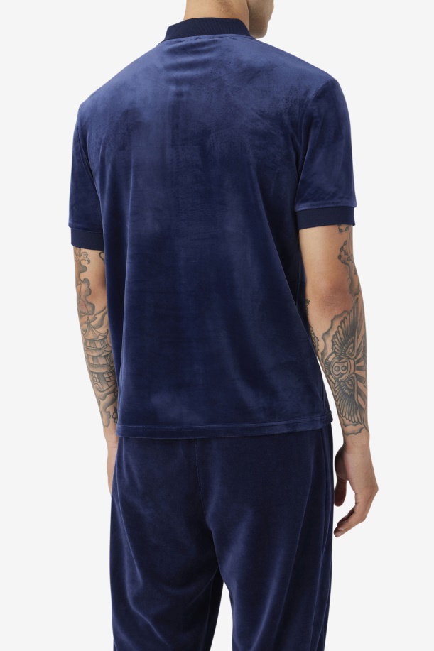 Fila Fil A Navy Devon Velor Polo