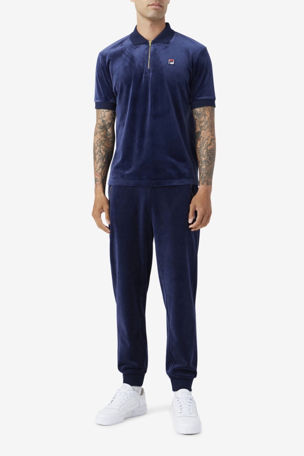Fila Fil A Navy Devon Velor Polo