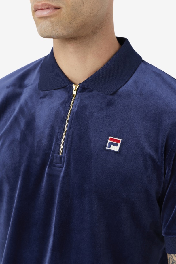 Fila Fil A Navy Devon Velor Polo