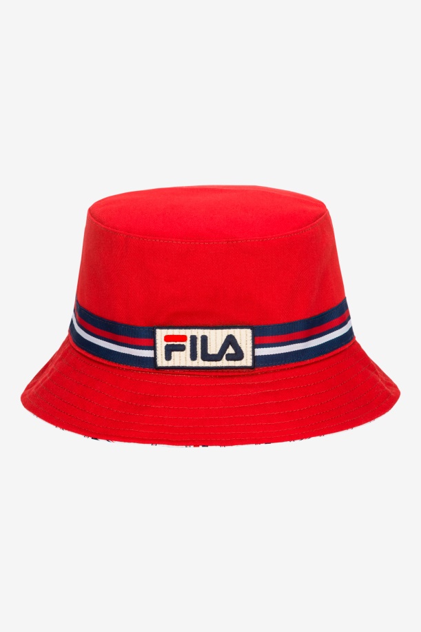 Fila αναστρέψιμο καπέλο κουβά κόκκινο
