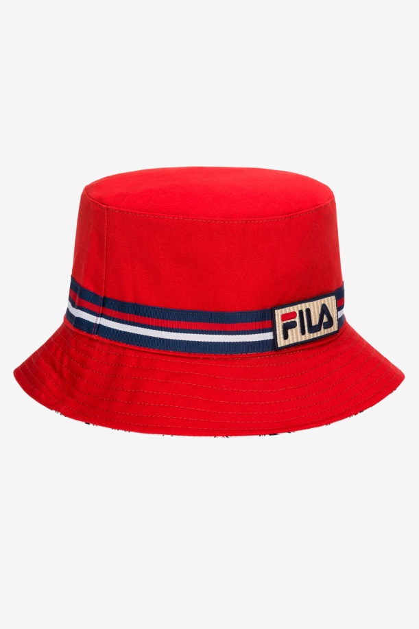 Fila αναστρέψιμο καπέλο κουβά κόκκινο
