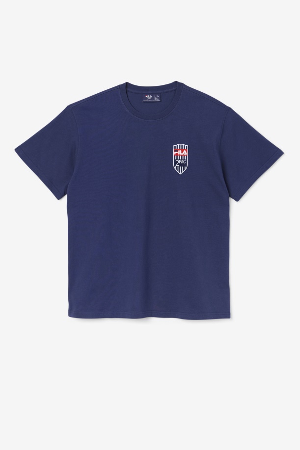 2pac Patch Tee Navy Fila