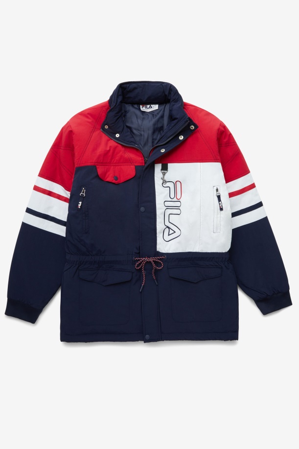 μπουφάν Peacoat/κόκκινο/λευκό Fila Golia Parka