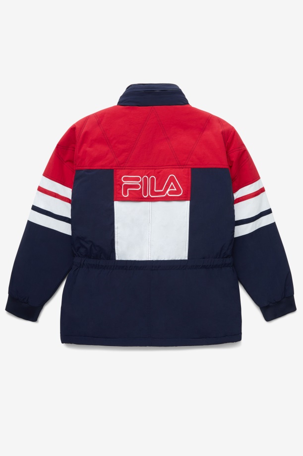 μπουφάν Peacoat/κόκκινο/λευκό Fila Golia Parka