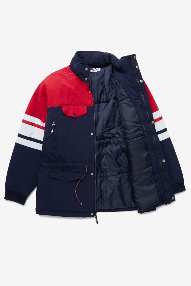 μπουφάν Peacoat/κόκκινο/λευκό Fila Golia Parka