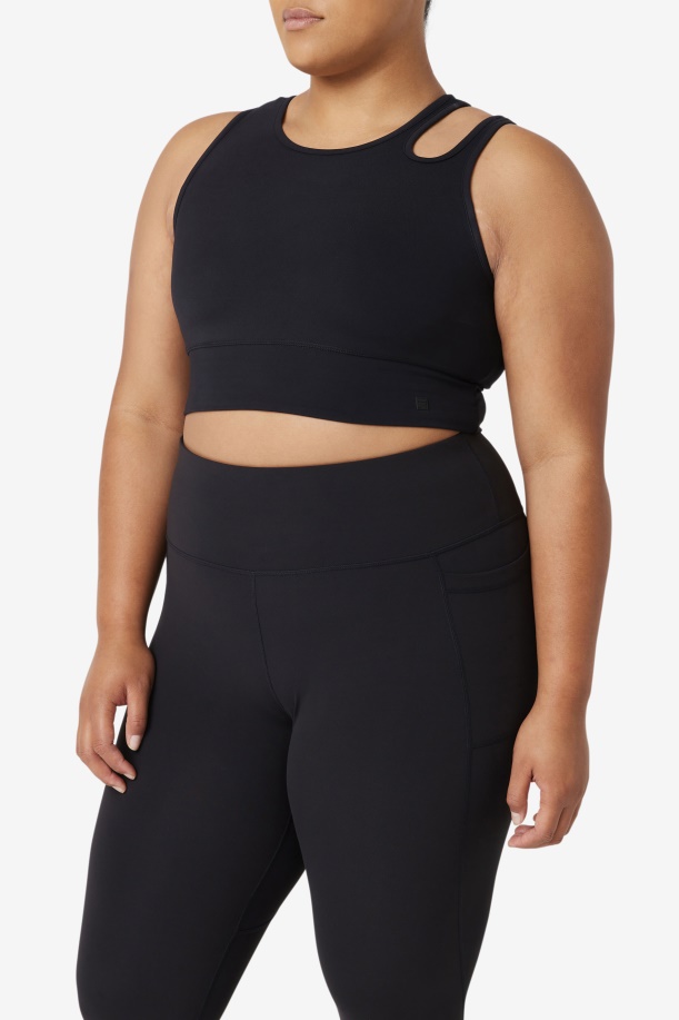 Fila Uplift Slice Crop σουτιέν μαύρο