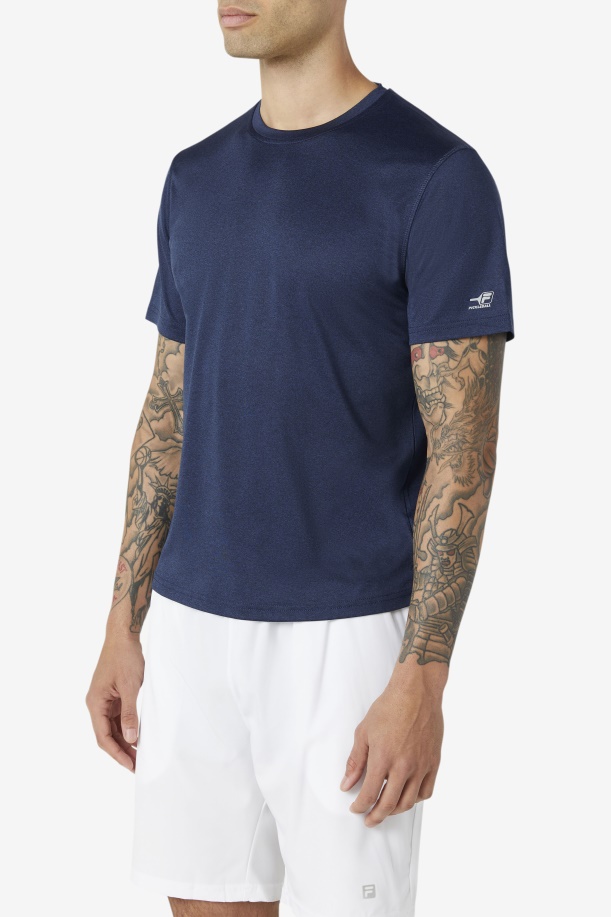 Pickleball χτένι στρίφωμα πλήρωμα Fila Navy Heather