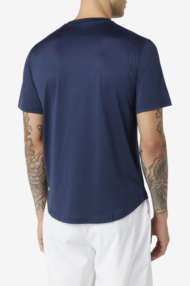 Pickleball χτένι στρίφωμα πλήρωμα Fila Navy Heather