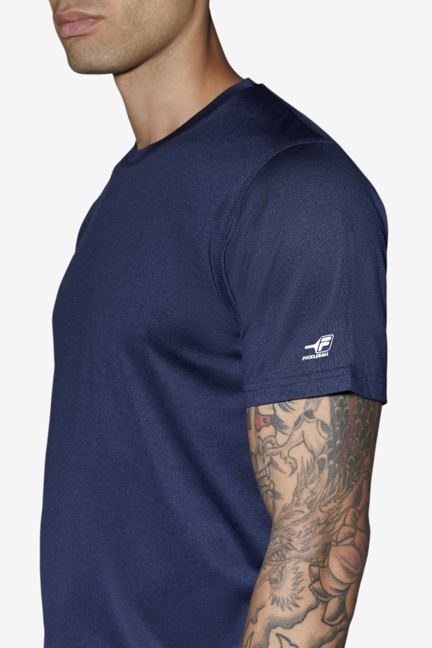 Pickleball χτένι στρίφωμα πλήρωμα Fila Navy Heather