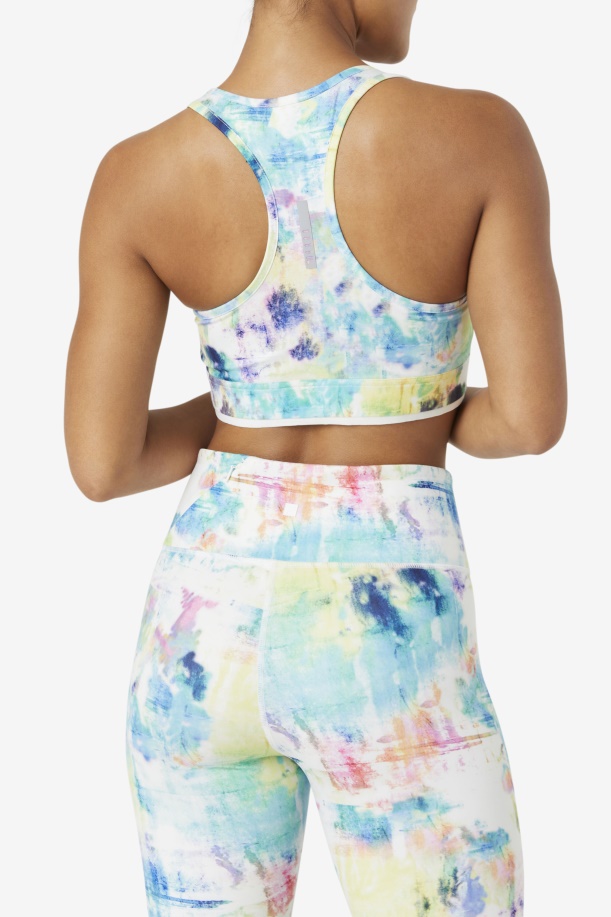 βαφή Fila Tie/μαύρο/λευκό Uplift Racerback τοπ σουτιέν