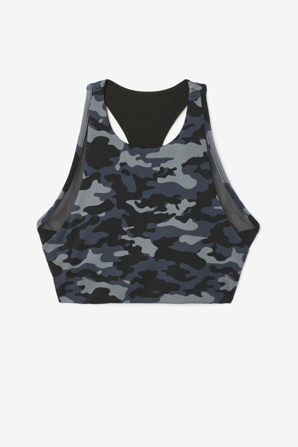 αθλητικό σουτιέν σκούρο Camo/μαύρο Fila Uplift T-back