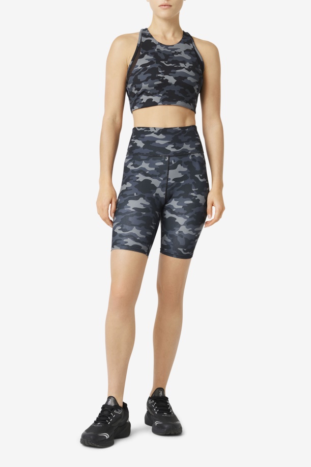 αθλητικό σουτιέν σκούρο Camo/μαύρο Fila Uplift T-back