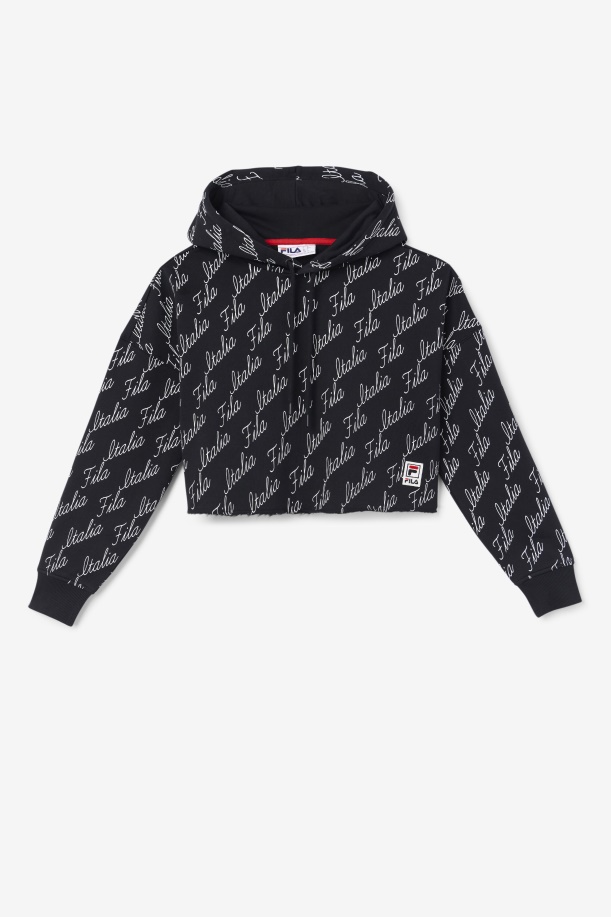 Gianna Hoodie Black/gardenia Fila