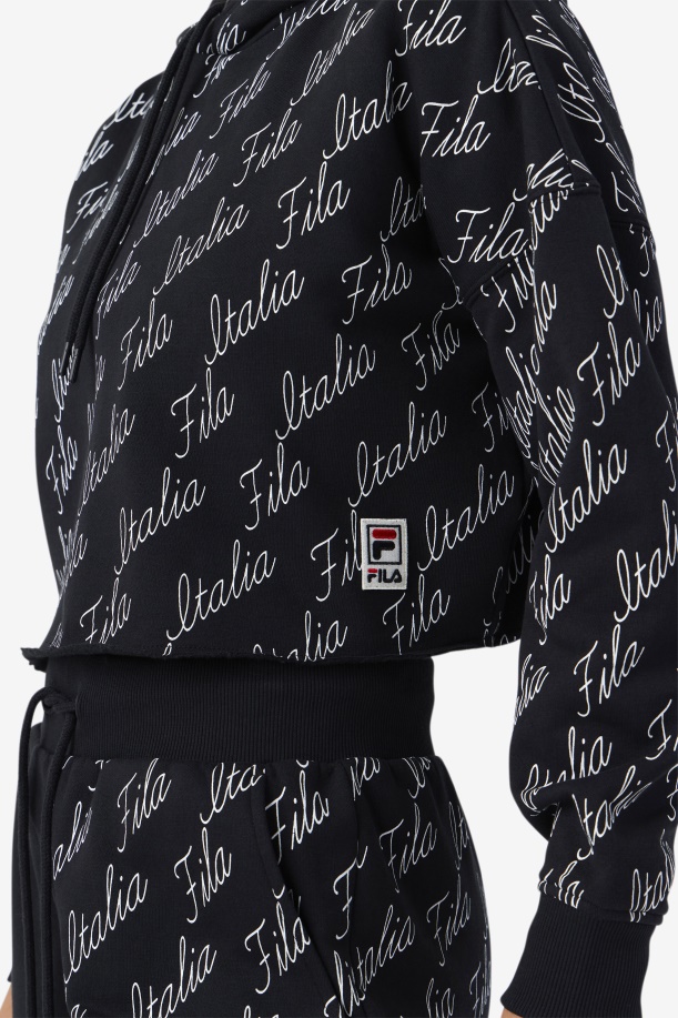 Gianna Hoodie Black/gardenia Fila