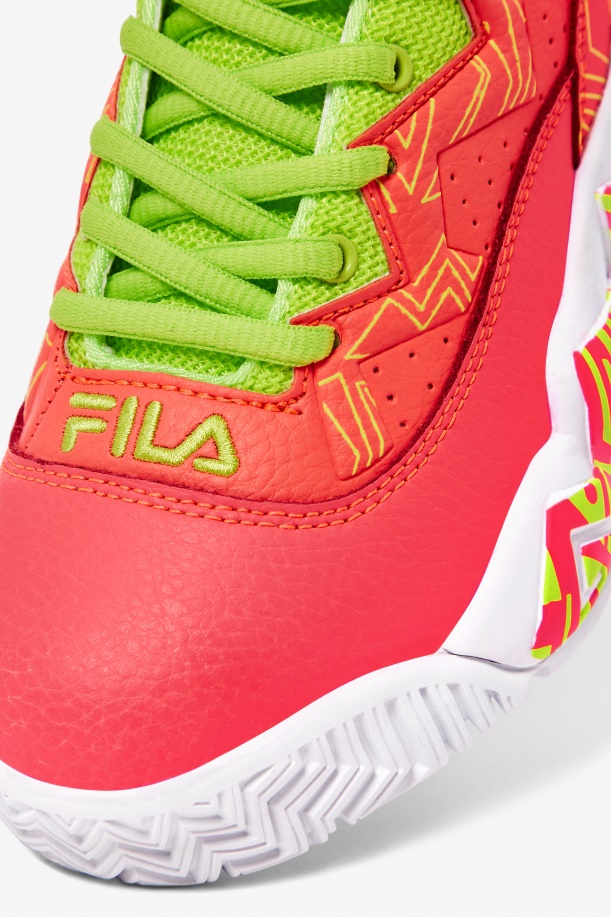 Fila Big Kids\' Mb φλογερό κοραλί/λευκό/λάιμ γροθιά