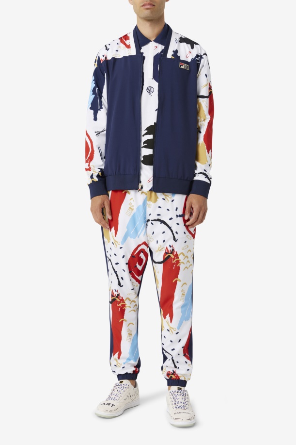 Fila X The Museum εμπριμέ σακάκι Peacoat/λευκό/κόκκινο Fila
